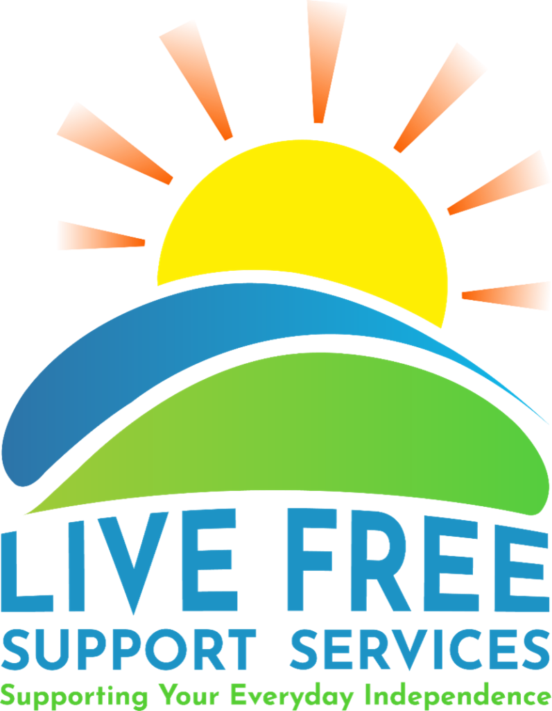 Live Free Support Services Logo - Stacked